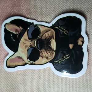 (K) Gangsta Frenchie Dog Sticker Doggie Dog Mom Puppy French Bulldog